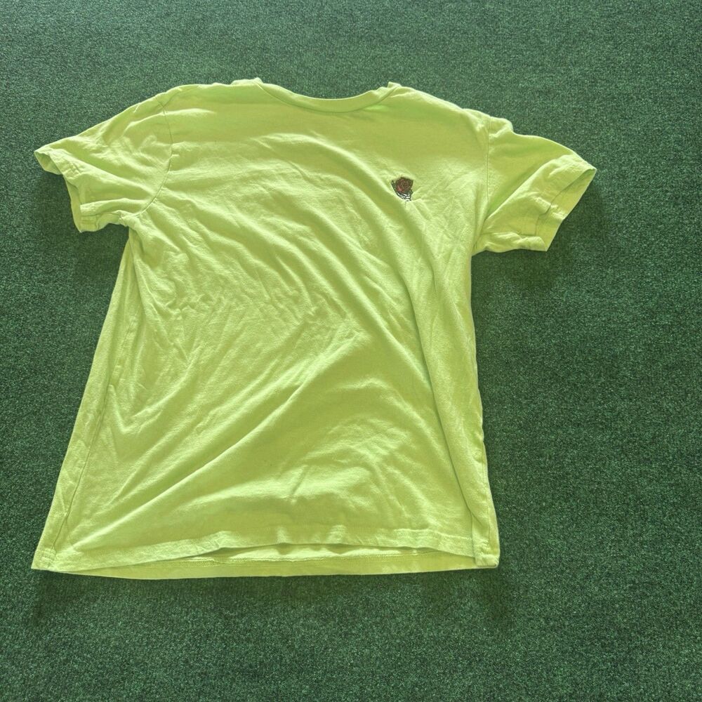 WXYZ MFG Co T-Shirt Skeleton Hula Dancer Rose Graphic Lime Green Tee Mens Medium